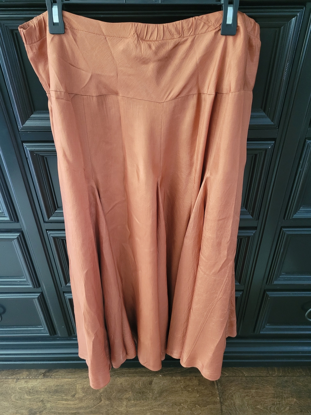 Karen Kane Rust A-Line Midi Skirt